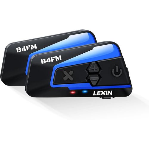 2x B4fm Intercom Moto Duo Pour 2 Casques, Partage De Musiquekit Bluetooth Casque Moto 1-10 Motards, Radio Fm, Son Plus Puissant Et Clair, Communication Systèmes Pour Moto/Motoneige