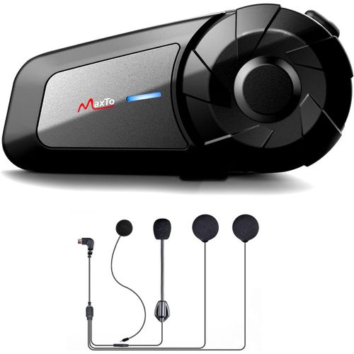 Mx1 Intercom Moto Casques 2 Voies Communication Systèmes Oreillette Bluetooth Pour Casque Moto/Atv 2 Unités 1200m, Écouteur Bluetooth Pour Casque Motocyclette/Atv (1 Unités)