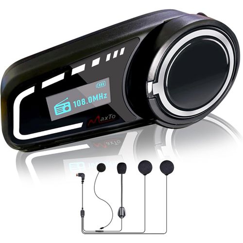 M2c Intercom Moto Duo Avec Écran Lcd,Kit Bluetooth Casque Moto,Kit Main Libre Moto Bluetooth,6 Casques 1000m Motocyclette Bluetooth Communication Systèmes Avec Mp3 Gps Fm Radio