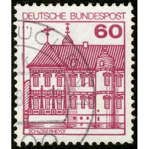 Timbre Oblitéré Deutsche Bundespost, Schloss Rheydt, 60