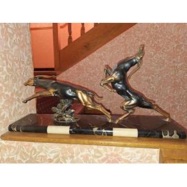 Sculpture en régule et bronze