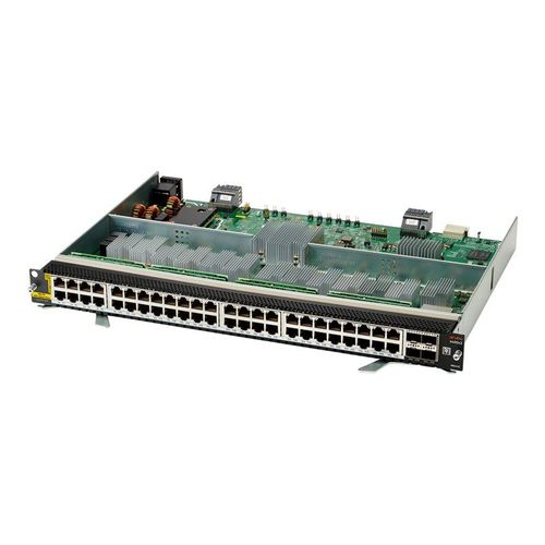 HPE Aruba 6400 48-port HPE Smart Rate 1/2.5/5GbE Class 6 PoE and 4-port SFP56 v2 Module - Commutateur - C3 - 48 x 1/2.5G/5G (PoE) + 4 x 50 Gigabit Ethernet SFP56 - Montable sur rack - PoE - pour...