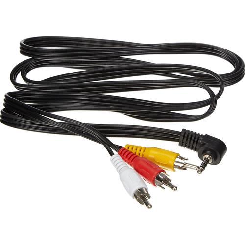 Câble Vidéo Hq Jack Vers Rca - Longueur : 1,5 M - Prise Jack 4 Broches - 3,5 Mm Vers 3 X Rca Mâle - Câble De Connexion Vidéo Jack Vers Rca - Blindé - Couleur : Noir