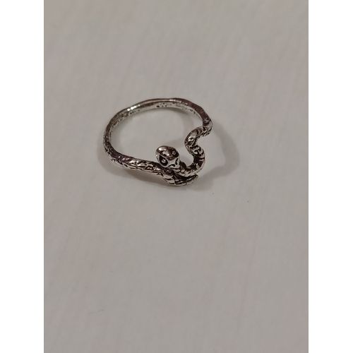 Bague Métal Argenté,Serpent,Reglable