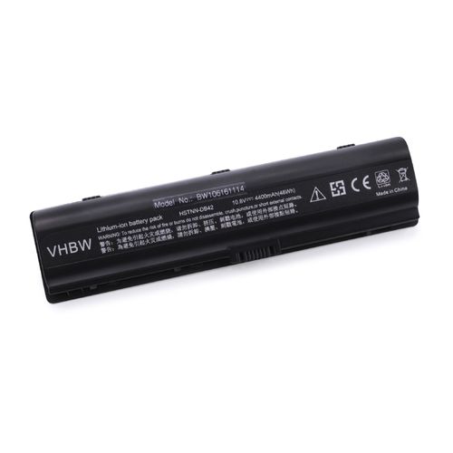 vhbw 1x Batterie compatible avec HP Pavilion DV2001XX, DV2000Z, DV2001TX, DV20001TU, DV2000T, DV2000 ordinateur portable (4400mAh, 10,8V, Li-ion)