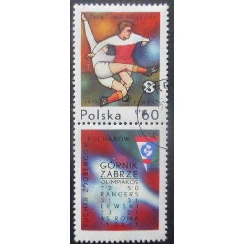 Pologne N°1858 Coupe D'europe De Football Oblitéré