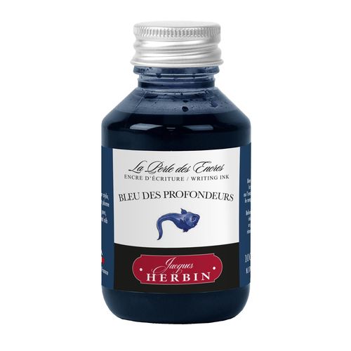 Herbin Encre En Flacon Pet 100ml - Bleu Des Profondeurs