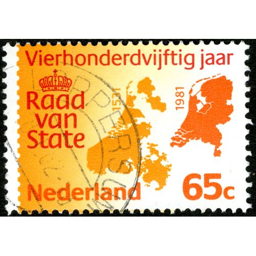 Timbre Oblitéré Nederland, Vierhonderdvijftig Jaar, 1981, Raad Van State, 65 C