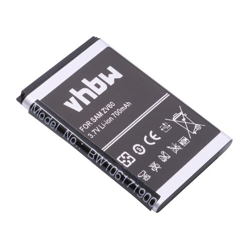 Vhbw 1x Batterie Compatible Avec Samsung Gt-S3370, Gt-M7500 Emporio Armani, Gt-M7600, Gt-M7603 Téléphone Portable (700mah, 3,7v, Li-Ion)