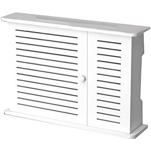 BoîTes de Rangement de Routeur WiFi sans BoîTe en Bois Câble Puissance Plus Support de Tenture Murale Tablette de Prise de Courant - Porte Simple