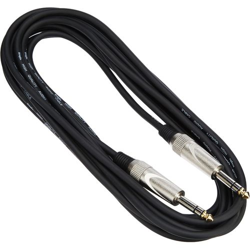 SAC6PS DL Câble d'Instrument Deluxe Stéréo Jack-Jack 6 m Noir