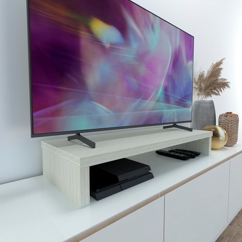 Support élévateur TV en Bois FSC 90 x 35 x 15 cm Chêne Stel. Supporte 60 kg.