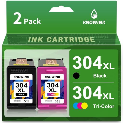 Lot De 2 Cartouches D'Encre Noire 304XL Compatibles HP - Pour Deskjet 2630 Etc. - Neuf