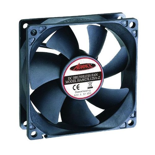 VENTILATEUR noir 80 mm BOITIER PC Silencieux 7 pales + VIS - ADVANCE