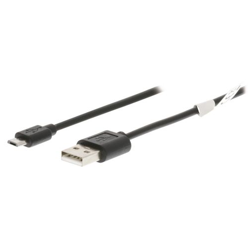 Valueline - Câble USB - USB (M) pour Micro-USB de type B (M) - USB 2.0 - 1 m - moulé - noir