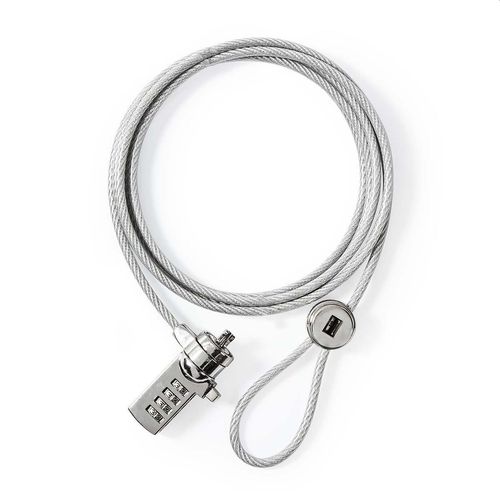Antivol - Cadenas à clé pour PC portable, écran, rétroprojecteur... - universel - câble 1.8m - Nedis