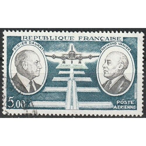 Timbre Poste Aérienne Oblitéré France 1971. Didier Daurat Et Raymond Vanier "Douglas Dc-4" N° 46