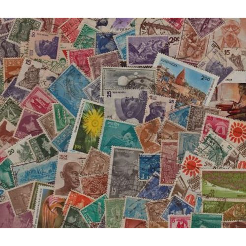 Inde - 100 Timbres Oblitérés