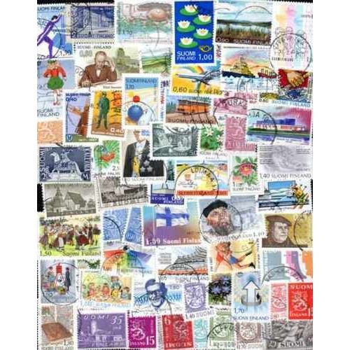 Finlande - 100 Timbres Oblitérés