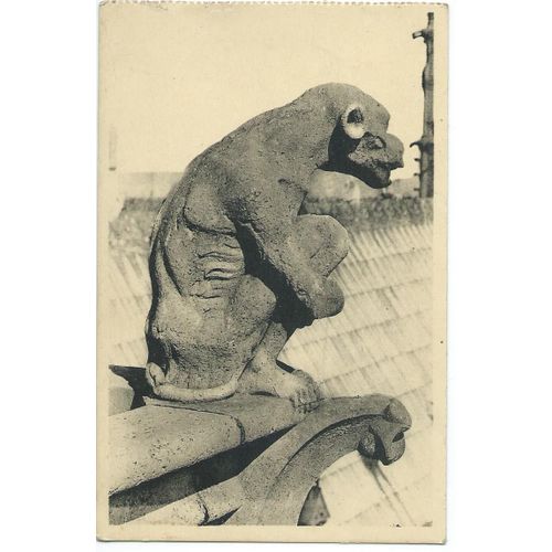Très Belle Carte Postale Ancienne, Notre Dame De Paris. Chimère Années 40 Non Écrite Édition Papeghin