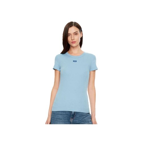 T Shirt Boss Facile B Femme Bleu