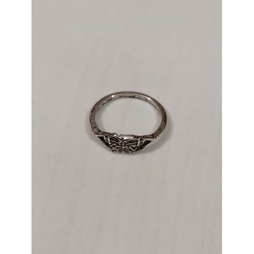 Bague Métal Argenté,Petit Papillon,Taille 17