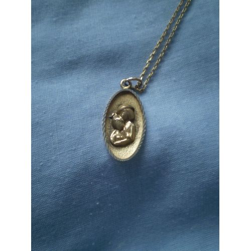 Collier Chaîne Et Médaille * Les Amoureux De Peynet * Vintage