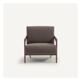 Am.Pm - Fauteuil Noyer Massif Et Bouclette, Izag - Marron