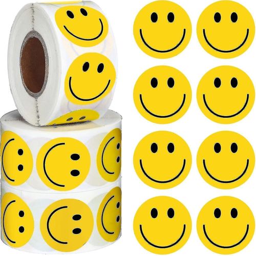 1500 Pièces Happy Smile Visage Sticker Petit Happy Face Sticker Mini Autocollants De Motivation Autocollants Colorés Incitation Autocollants Tableau De Comportement Autocollants Pour Étudiant(1