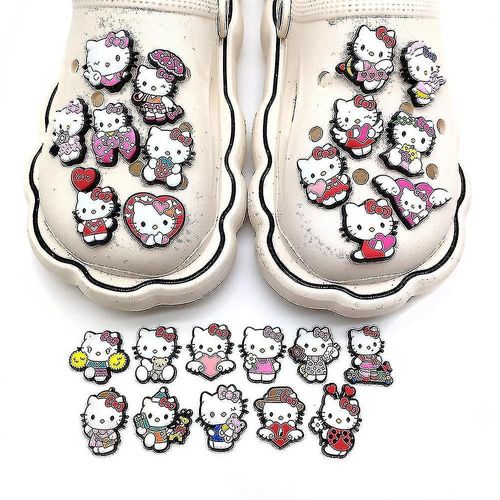 25 Pcs Hello Kitty Série Mignon Chaussures Charmes Pour Crocs Sabot Sandales Décoration Accessoires Cadeaux [Hy]-Zzy