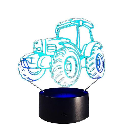 3d Tracteur Lampe De Table Chambre Touch Night Light 7 Couleurs Led Home Decor Cadeau