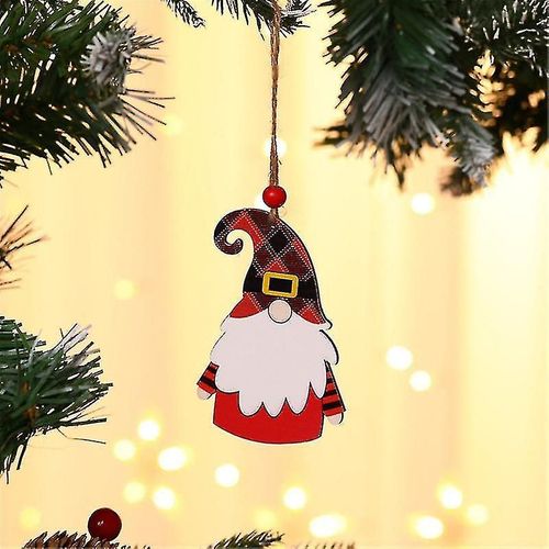 Pendentif de Noël panier de fleurs suspendues artificielles 2d vert rouge couronne plante arbre de Noël ornements joyeux Noël décoration-ZZY