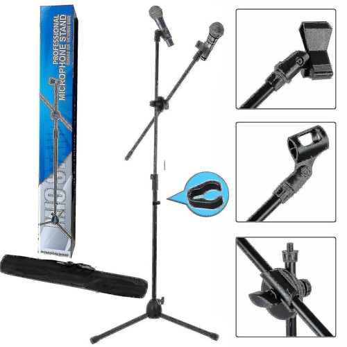 Support de pied de micro de microphone à perche professionnel réglable avec sac de transport gratuit-ZZY