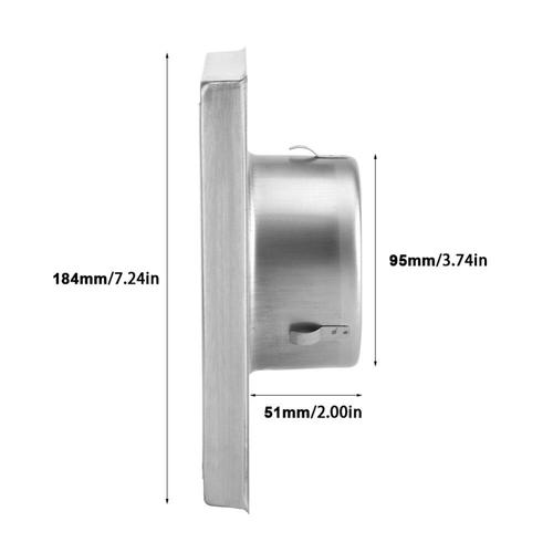 Grille d'aération en acier inoxydable,grille de conduit,sortie d'air murale carrée,extracteur de sèche-linge,couvercle de ventilation,sortie de ventilateur,100mm #A