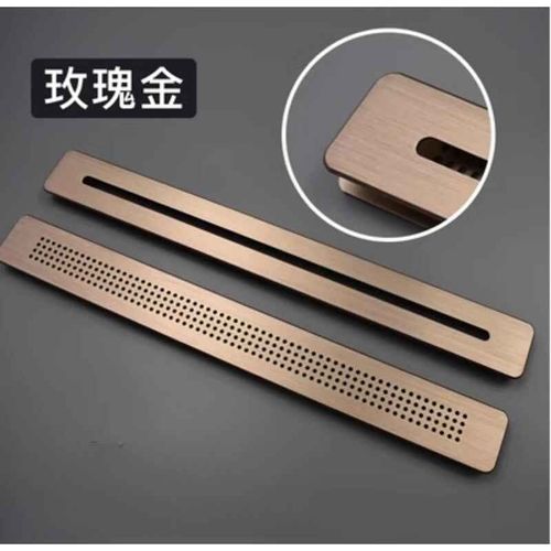 Grille d'aération en aluminium double face pour décoration de la maison,grille d'aération,couvercle de Cisco,chaussures,climatisation - Type Rose gold-250x45mm #B