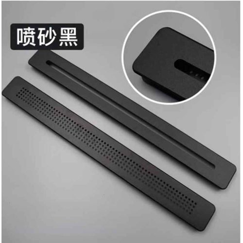 Grille d'aération en aluminium double face pour décoration de la maison,grille d'aération,couvercle de Cisco,chaussures,climatisation - Type black-600x60mm #C