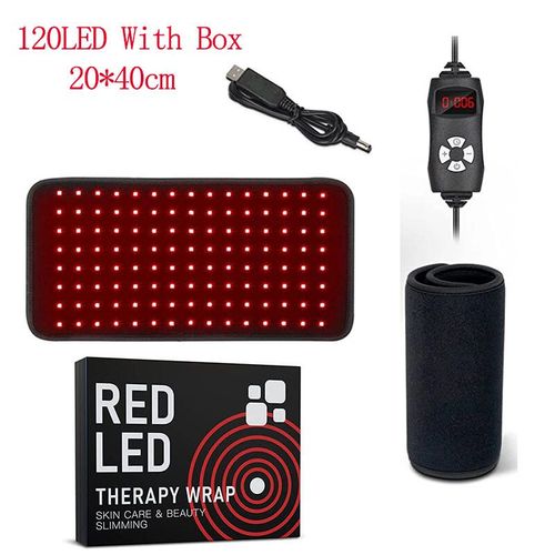 Ceinture De Thérapie À La Lumière Rouge À Led,660nm,850nm,Polymères De Luminothérapie À Infrarouge,Initiée À La Taille Et Au Dos,Instituts De Perte De Poids - Type 120 Led With Box