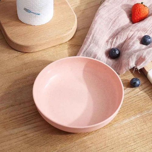 Assiette Alimentaire En Paille De Blé Pour Enfants,Bol D'alimentation Pour Bébé,Snack Pour Enfants,Vaisselle,Plats Environnementaux,Ustensiles De Cuisine Pour Nouveau-Nés