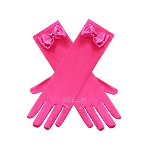 Costume De Cosplay De Princesse Elsa Anna Pepper Pour Enfants,Accessoires De Fête Pour Filles,Gants De Blanche-Neige Rose Violet Jaune - Type A01