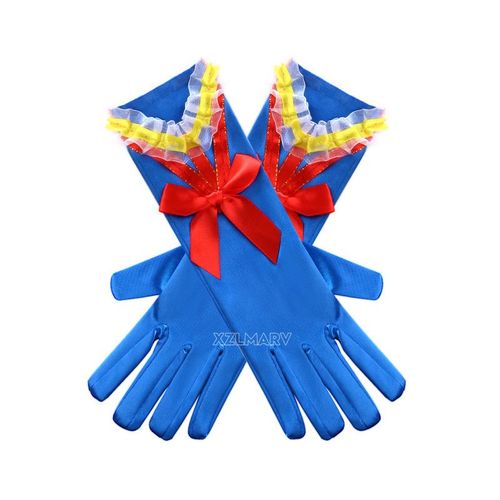 Costume De Cosplay De Princesse Elsa Anna Pepper Pour Enfants,Accessoires De Fête Pour Filles,Gants De Blanche-Neige Rose Violet Jaune - Type A08
