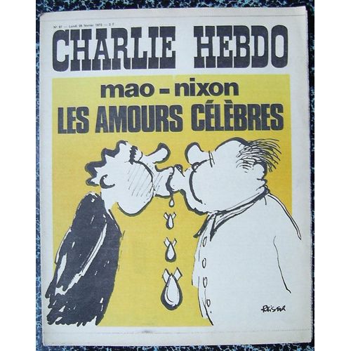Charlie Hebdo N° 67 : Les Amours Célèbres : Mao-Nixon  -  Reiser