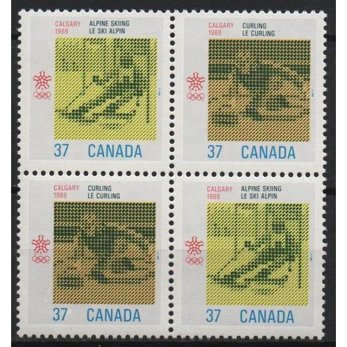 Canada Timbres Jeux Olympiques De Calgary 1988