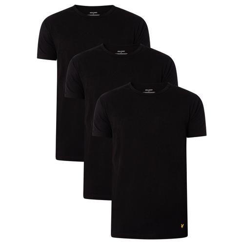 Lyle & Scott Lot De 3 T-Shirts Ras Du Cou Maxwell Lounge, Noir