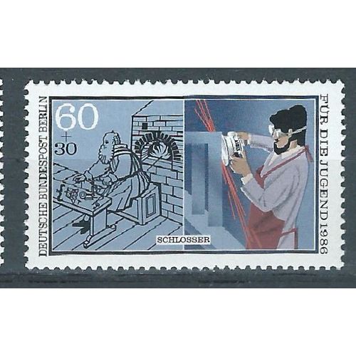 Allemagne-Berlin -Neuf-1986- Yt N° 716- Protection De La Jeunesse-Metiers