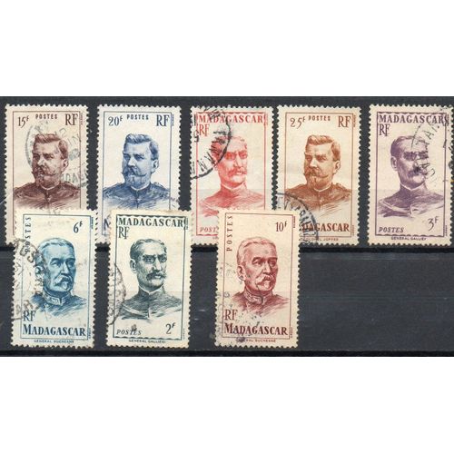 Madagascar ( Colonie ) Timbres Officiers Français : Gallieni , Duchesne , Joffre