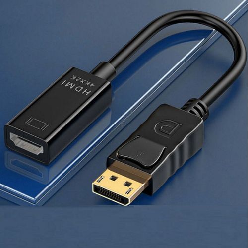 Grand dp vers hdmi mère TV interface de ligne HD numerique adaptateur DisplayPort vers hdmi, couleur: 4K 30H petite coque noir