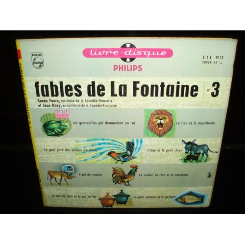 Fables De La Fontaine N° 3 ( Livre Disque ).