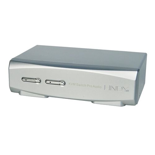 LINDY Switch KVM DisplayPort 1.2, USB 2.0 & audio, 2 ports
