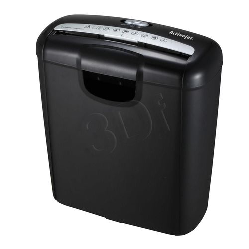 Activejet Destructeur De Document Norme P-2 Bande 5,8mm Cap 6 Feuilles 10 Litres Noir