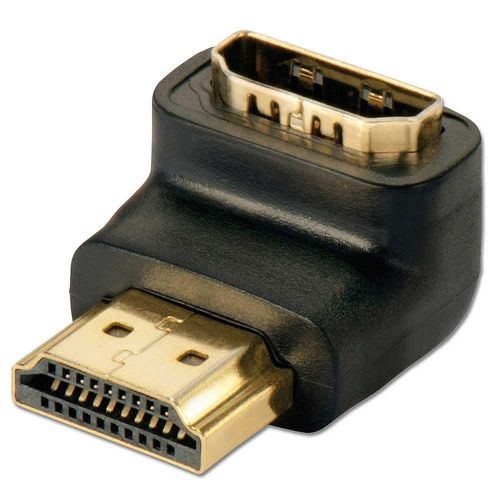 Lindy Adaptateur HDMI femelle vers HDMI mâle coudé à 90 dégrés vers le bas